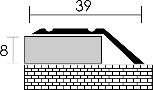 Öntapadós szintváltó 8mm